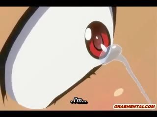 Hentai elf blir pecker melk fylling henne hals av ghetto monsters