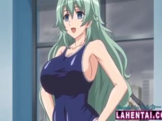 Besar titted hentai babes dalam swimsuits
