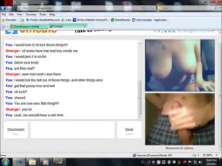 Omegle babe with Huge Tits and Shaved Pussy