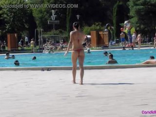 Bãi biển voyeur lớn bộ bikini cô gái tia ngọn ác weasel
