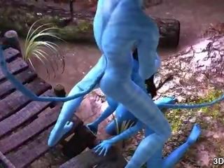Avatar naivka anál fucked podľa obrovský modrý putz