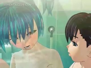 Anime x jmenovitý video panenka dostane v prdeli dobrý v sprchový