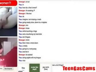 Omegle Series #14 - young female Rides Me With Her Hair Br