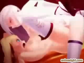3D hentai maid gets super drilled by shemale anime