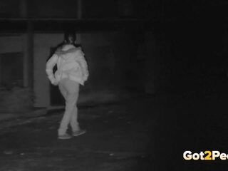 Night Vision Piss for Desperate Babe, HD dirty film aa