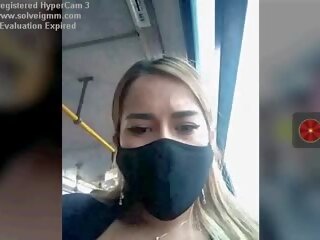 Adolescent në një autobuz klipe të saj cica risky, falas e pisët video 76