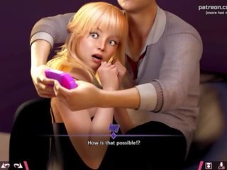 Double Homework &vert; hard up blonde teen girlfriend tries to distract companion from gaming by showing her extraordinary big ass and riding his johnson &vert; My sexiest gameplay moments &vert; Part &num;14