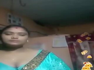 Tamil india grande y bella azul sedoso blouse vivir, porno 02