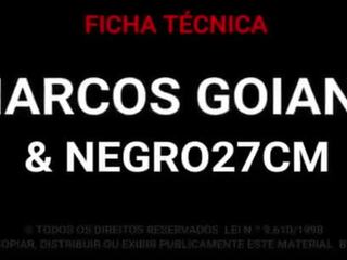 Marcos goiano - голям черни убождане 27 cm майната ми без презерватив и крем пай