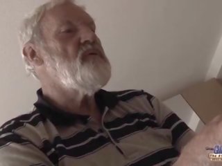 Old Young - Big shaft Grandpa Fucked by Teen she licks thick old man dick