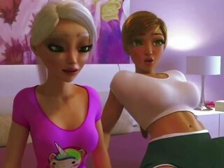 FUTA alluring 3D sex video Animation (ENG Voices)